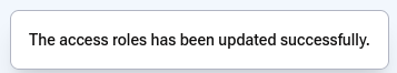 Confirmation that the access role was updated.