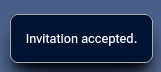 Invitation successfully accepted