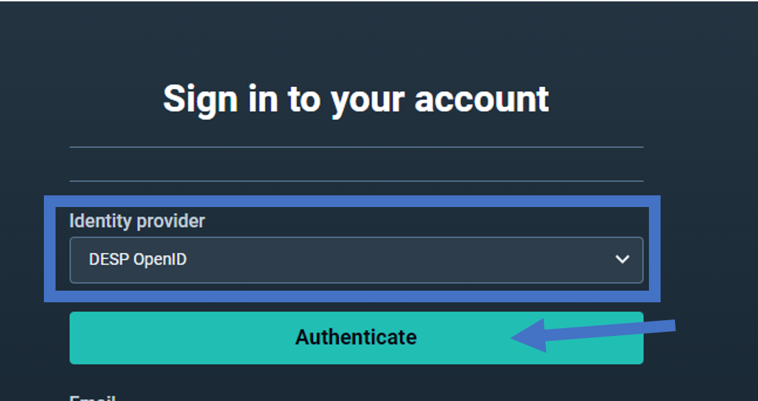 Sign In to My DataLake Services