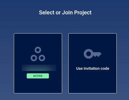 Project creation and join options after leaving
